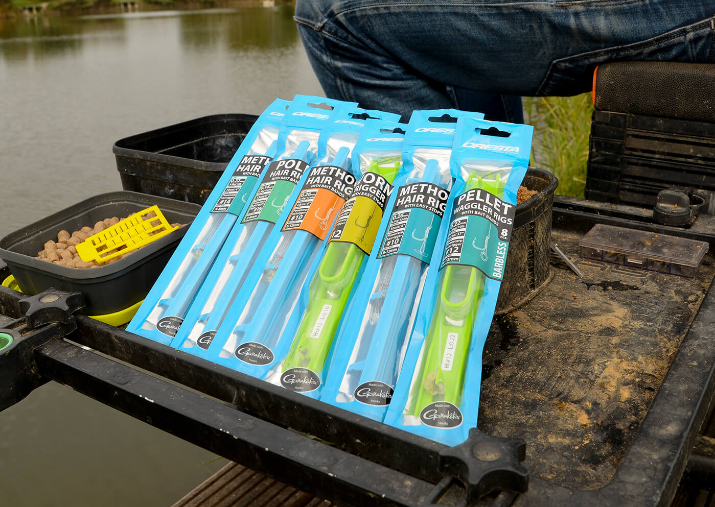 PELLET WAGGLER RIGS WITH BAIT BANDS AMO 12 FILO 0.22 95 cm